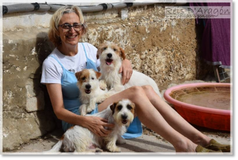 With Champi, Campanilla and Romina, Jack Russell Terrier