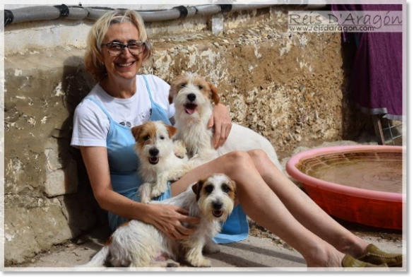 Avec Champi, Campanilla et Romina, Jack Russell Terrier